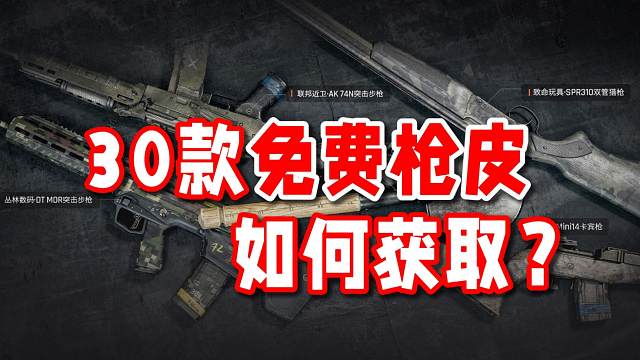 一个视频看懂！暗区端游30款免费枪皮如何获取？