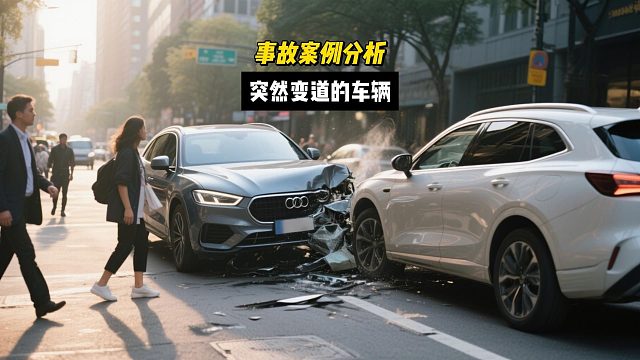 突然变道的车辆