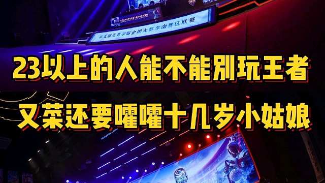 23岁以上的人能不能别玩王者了，技术又菜还要嚯嚯十几岁小姑娘