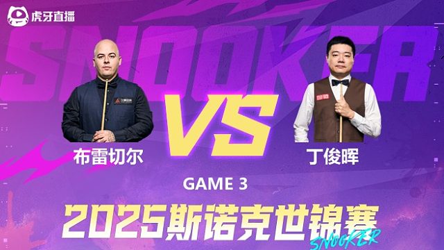 卢卡·布雷切尔VS丁俊晖 2025斯诺克世锦赛 第一阶段 清流