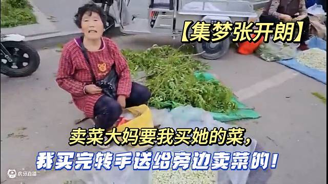 【集梦张开朗】卖菜大妈要我买她的菜，我买完转手送给旁边卖菜的！ 