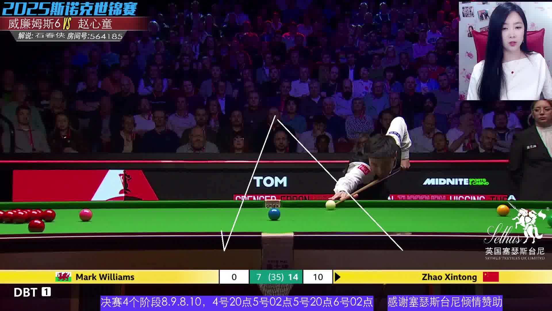2025世锦赛正赛 赵心童VS威廉姆斯-片段3