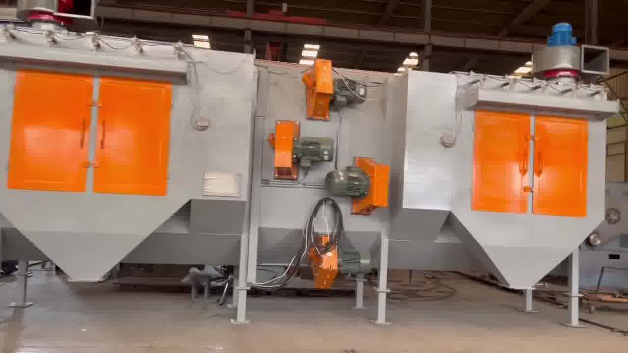 悬链通过式抛丸机抛丸处理煤机刮板连续性生产效率高