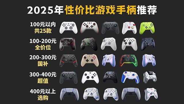 【建议收藏】防踩坑！2025年5月游戏手柄推荐。79-600￥超高性价比卷王！新手该如何选购游戏手柄