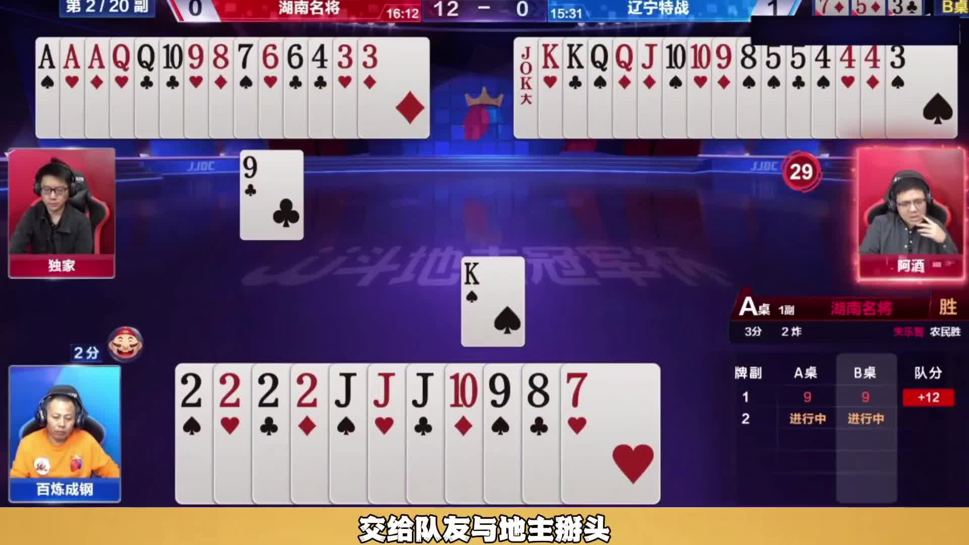 阿酒和独家把地主的四个二关了禁闭