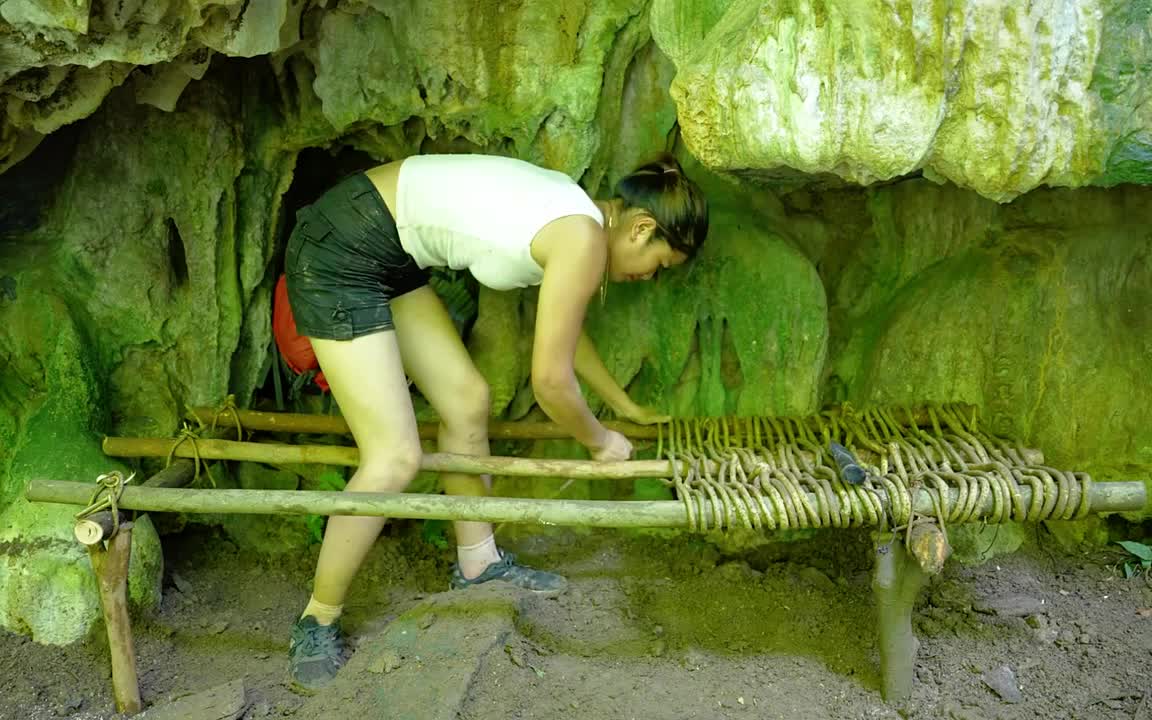 搭建洞穴庇护所，与辣条共缠绵。