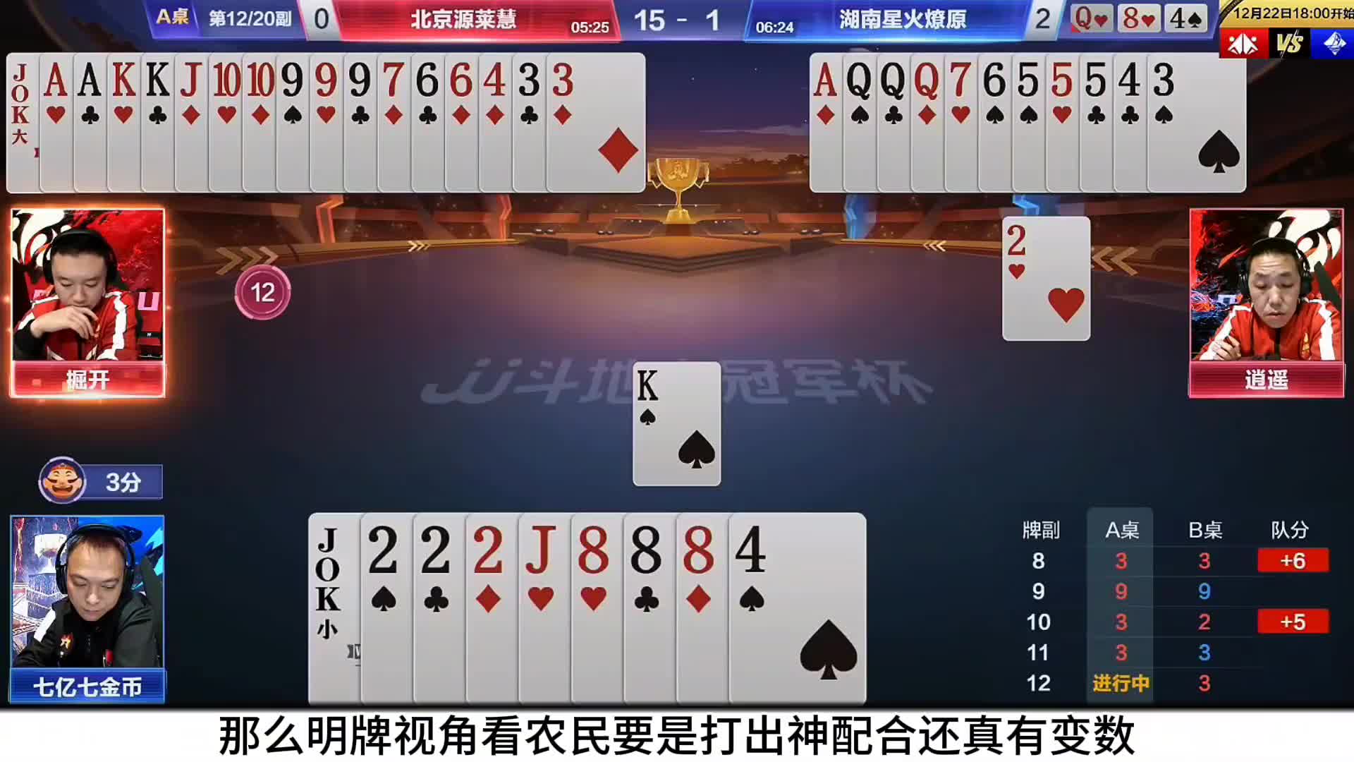 掘开你是真能蒙啊！地主拿一副天牌让你一手三带对给打破防了