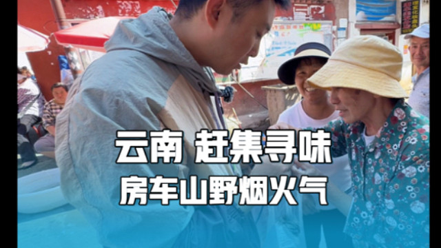 云南房车自驾，一家三口赶集寻味，房车上的山野烟火气