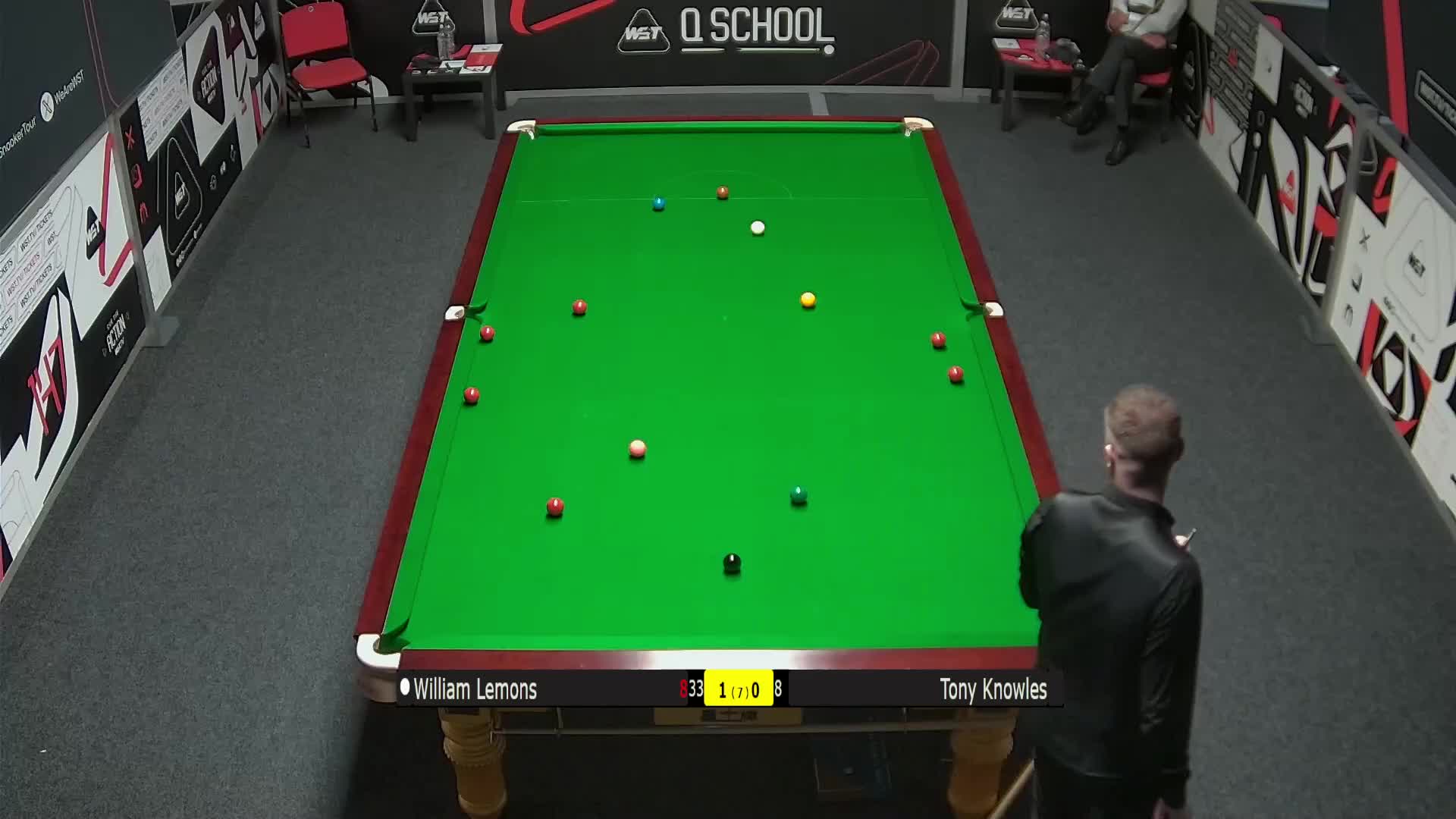 威廉·莱蒙斯  VS  托尼·诺尔斯 2025斯诺克欧洲Q School 清流
