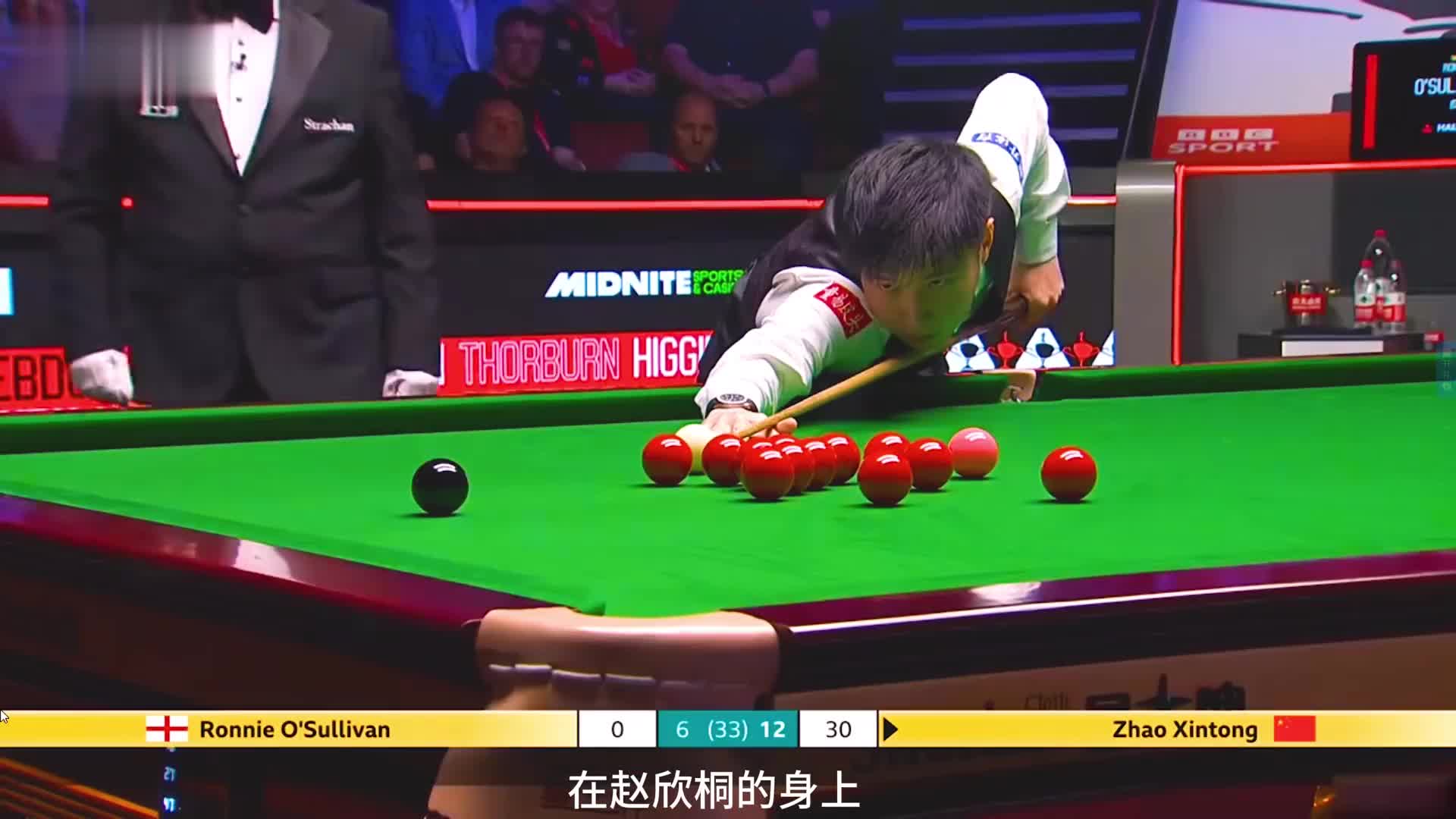 斯诺克最新的比赛，师徒之间的精彩博弈，奥沙利文终究扛不住了！(2)