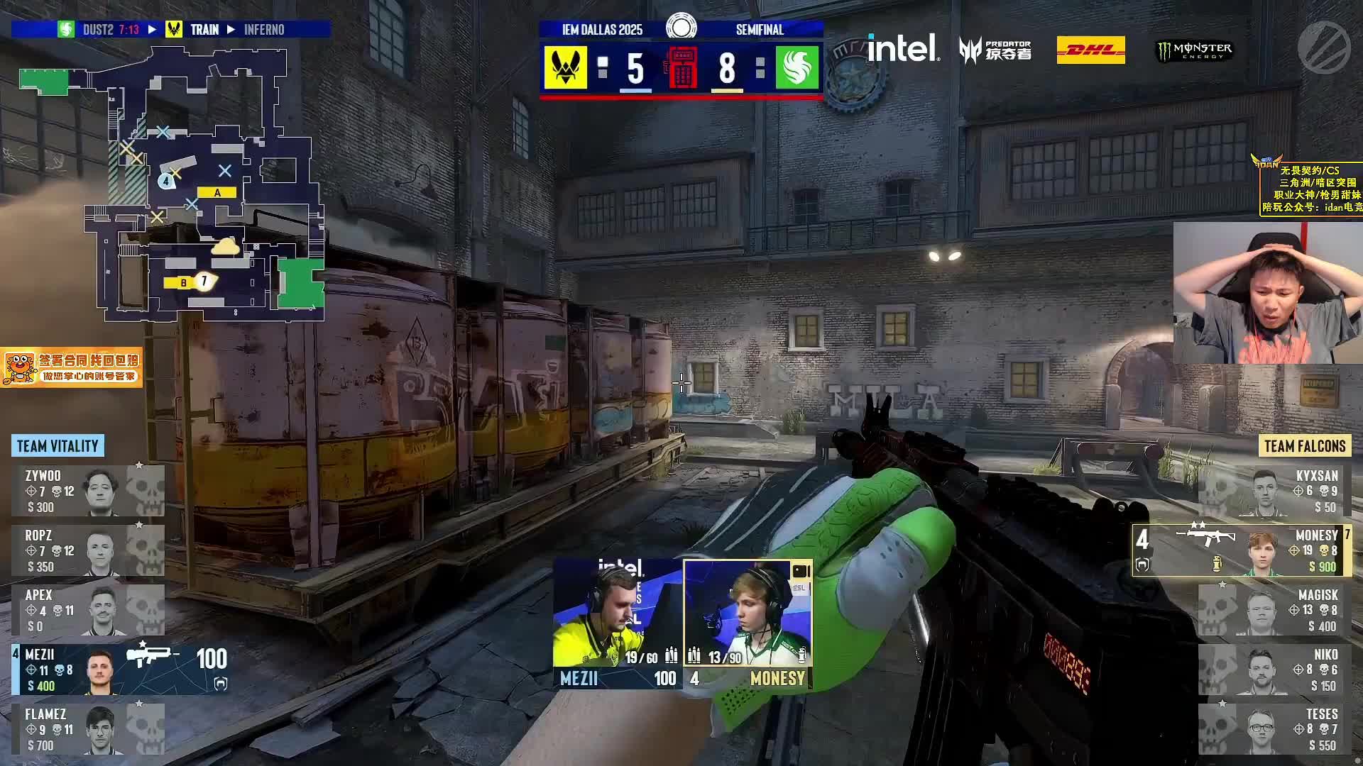 灵动身法，秀翻全场！m0NESY1v2神级操作，3v5残局三杀封神！