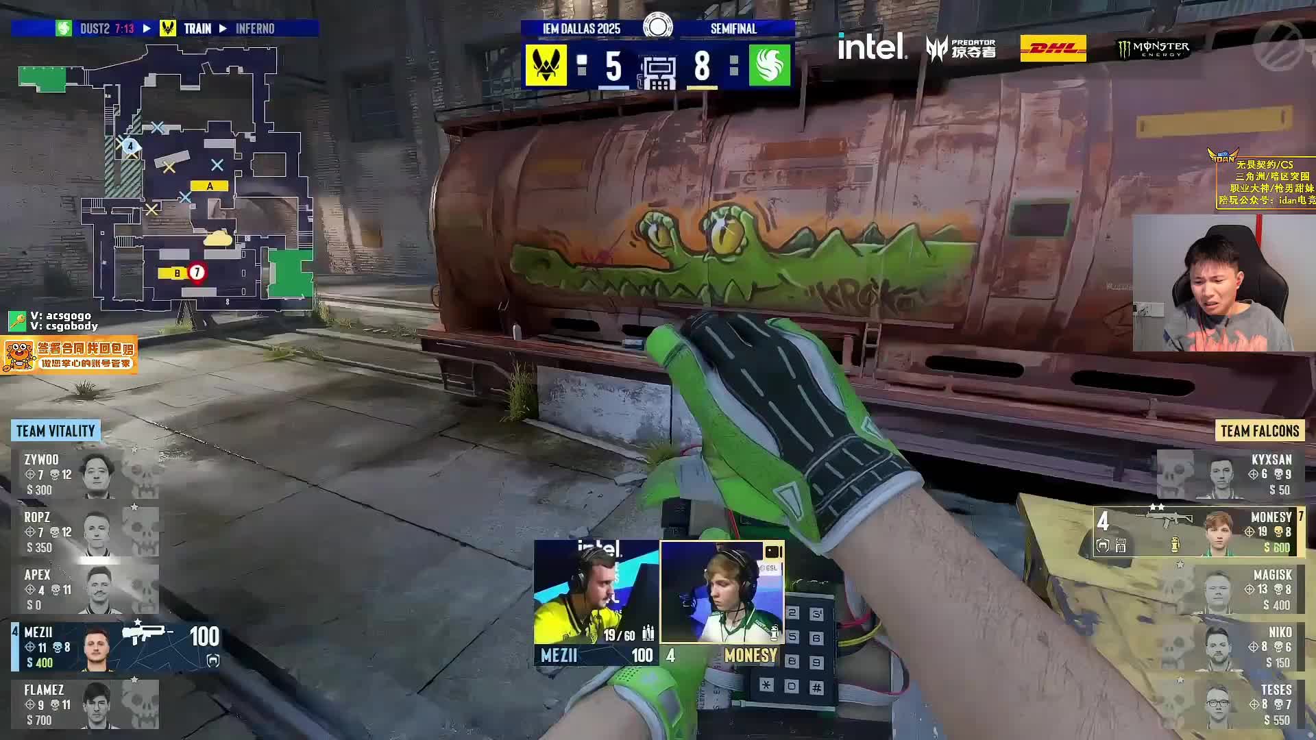 灵动身法，秀翻全场！m0NESY1v2神级操作，3v5残局三杀封神！