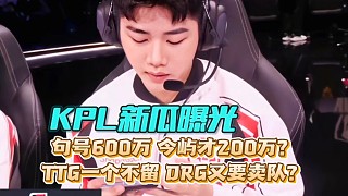 句號(hào)600萬(wàn)，今嶼才200萬(wàn)？KPL新瓜曝光：TTG一個(gè)不留，DRG又要賣隊(duì)？