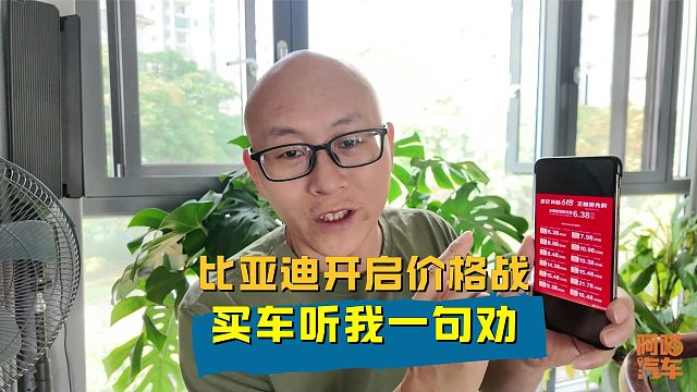 比亚迪开启新一轮价格战，买车听我一句劝，免得成了大冤种