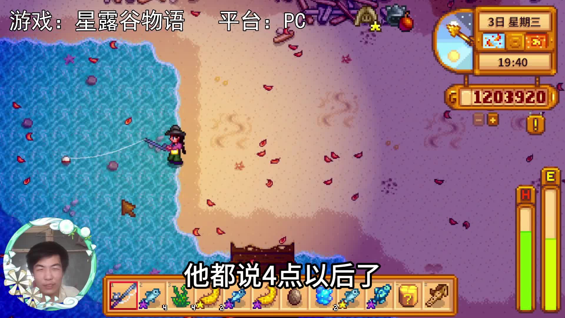 【星露谷物语】钓了，一晚上大海参！