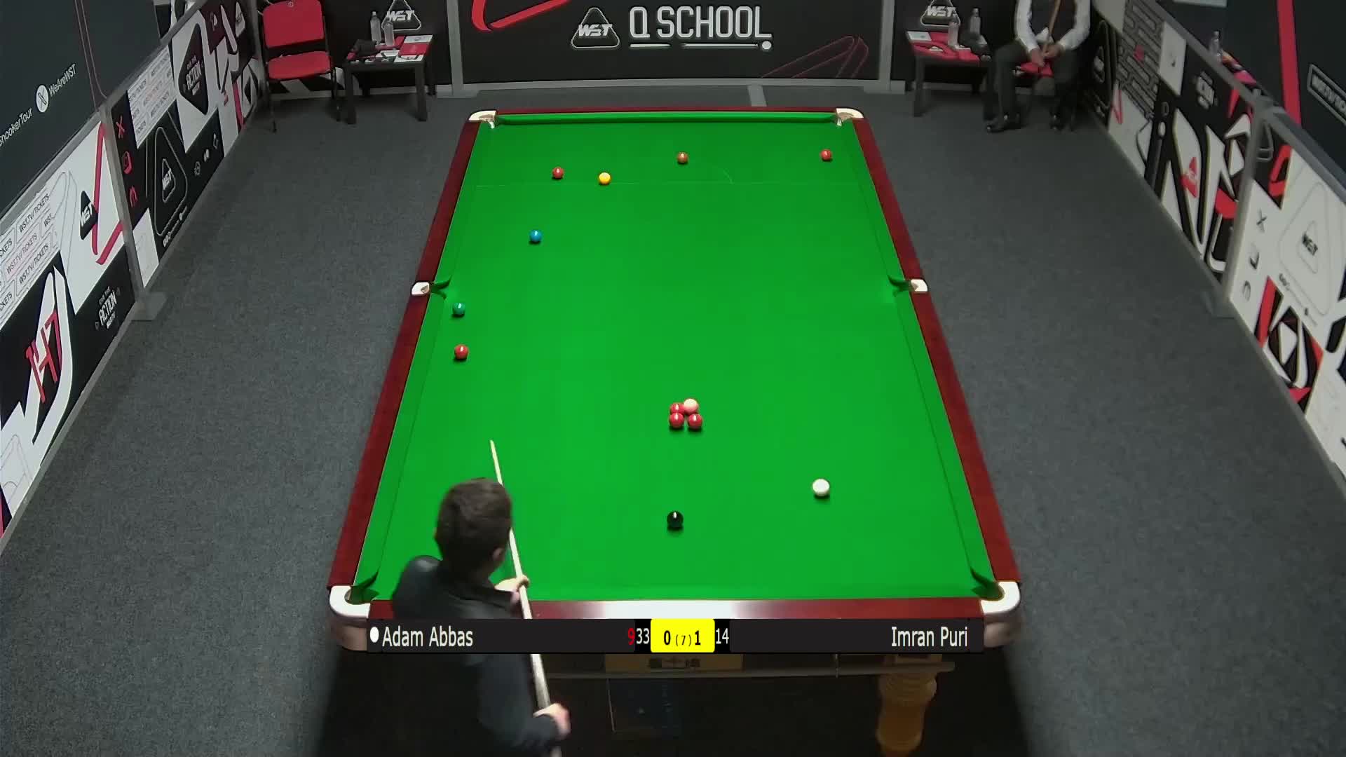 伊姆兰·普里 1 VS 4 亚当·阿巴斯 2025斯诺克欧洲Q School清流