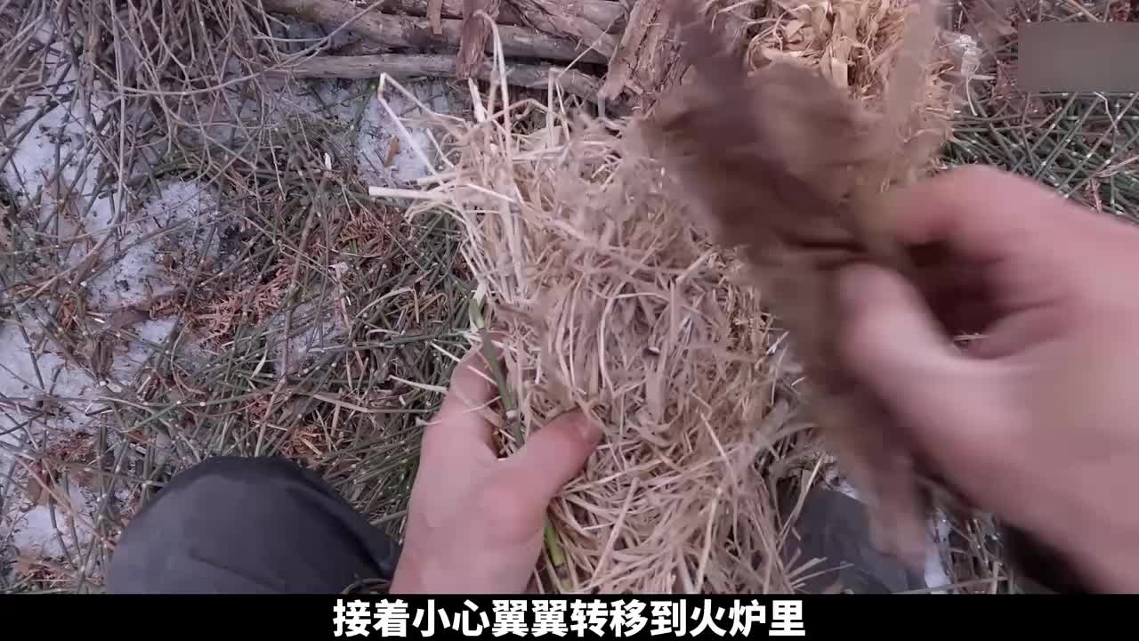 德爷到吉林长白山荒野求生，捕获一条虹鳟鱼，吃上野生蜂蜜和进口小饼干！(3)