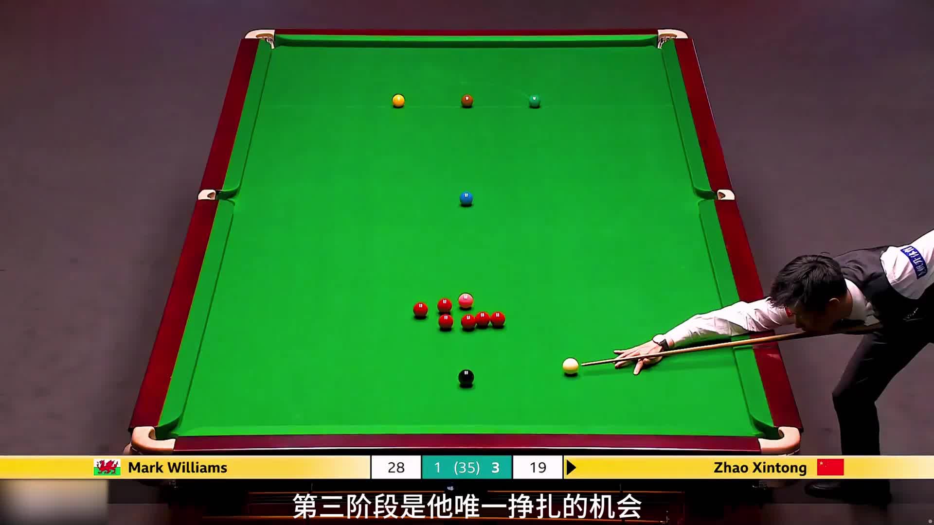 最新的斯诺克比赛，赵心童上演极限变态准度，让人看了直摇头！(3)