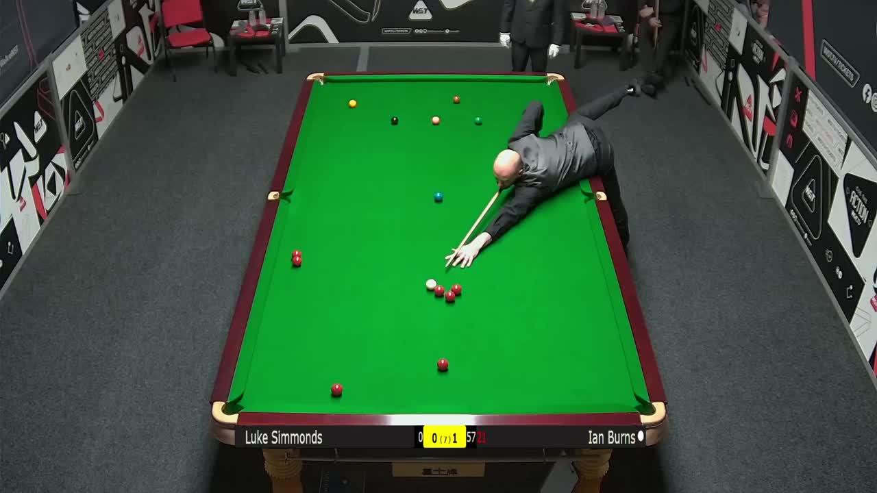 伊恩·伯恩斯vs卢克·西蒙兹 2025斯诺克欧洲Q School清流