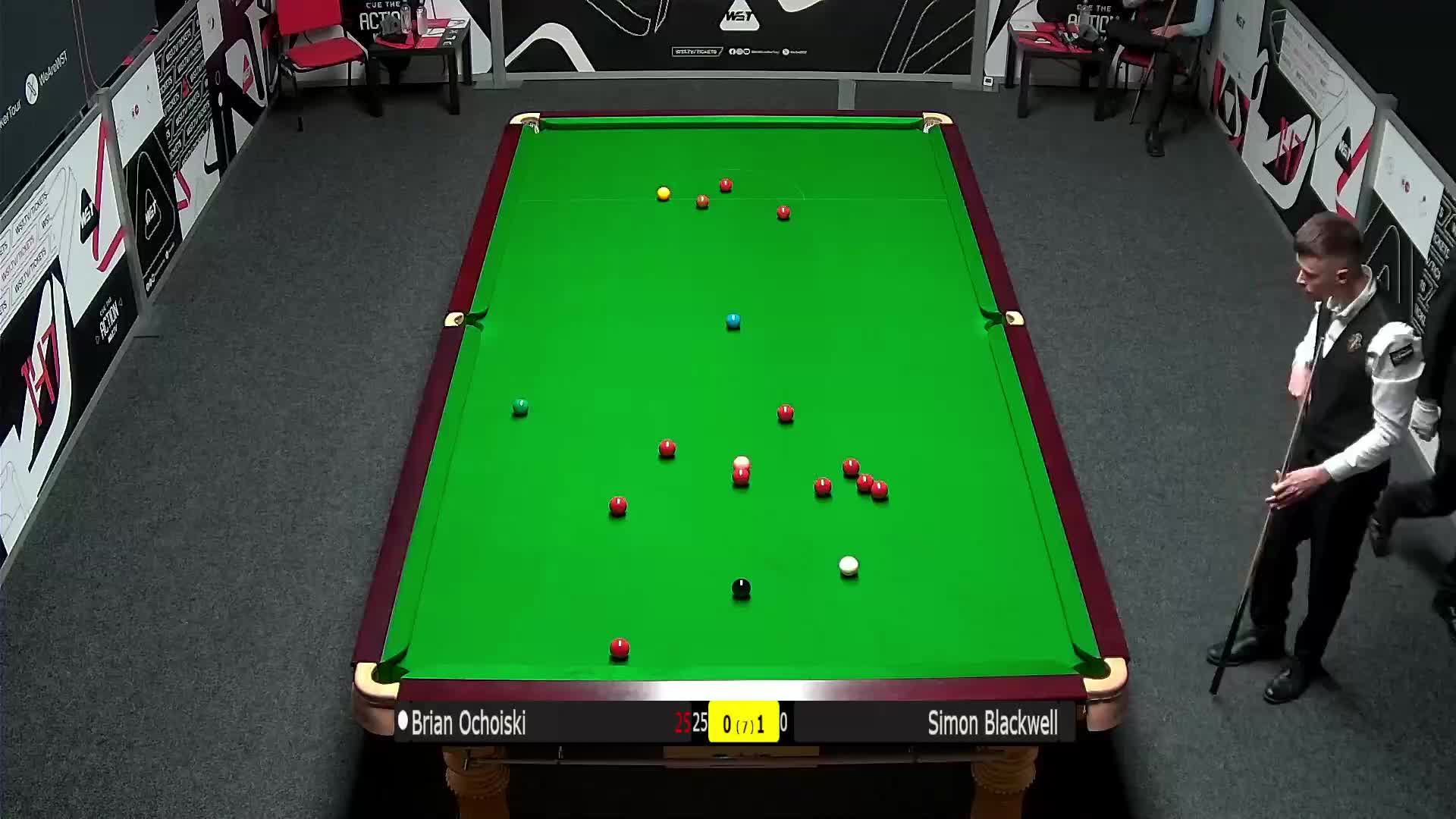 西蒙·布莱克威尔  VS  布莱恩·奥库斯基 2025斯诺克欧洲Q School清流