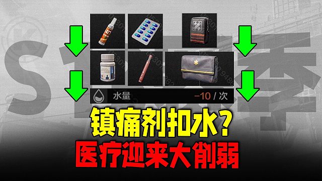 暗区突围：性价比药品大削！镇痛剂扣水手术能走