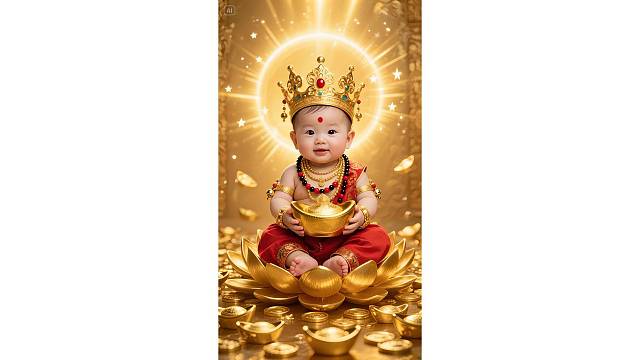 帅气十足的萌娃