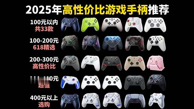 [618手柄推荐清单]买前必看！618手柄选哪家，一个视频解决所有选购问题！类型全覆盖式游戏手柄推荐