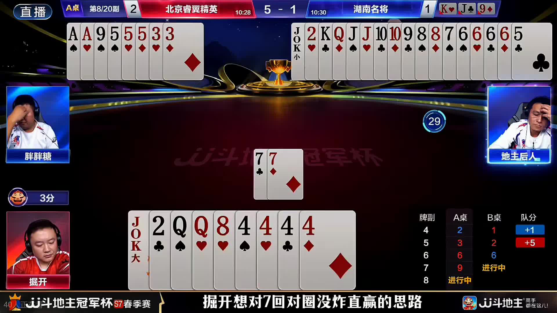 掘开带着自己断两张的压力霸气的提前一炸真有王者之风范