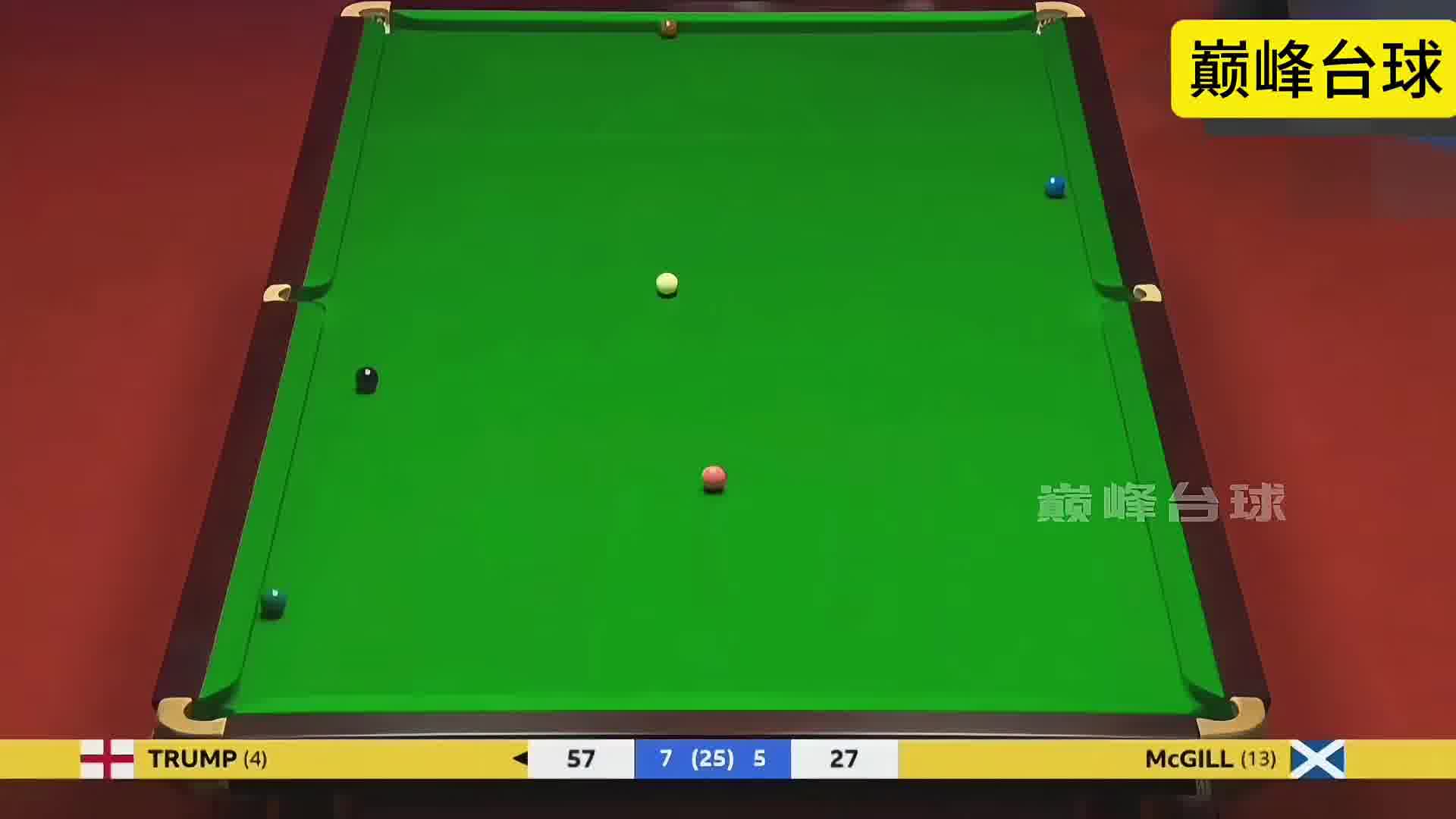 斯诺克大神特鲁姆普和奥沙利文打出来的极限薄球，就像完美复刻一样
