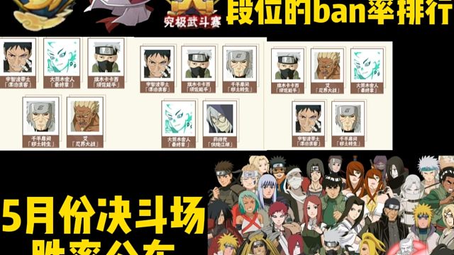 5月份决斗场数据来了！看看超影大佬都在用哪些忍者上分吧！