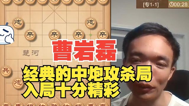 曹岩磊经典中炮攻杀局，入局太精彩了