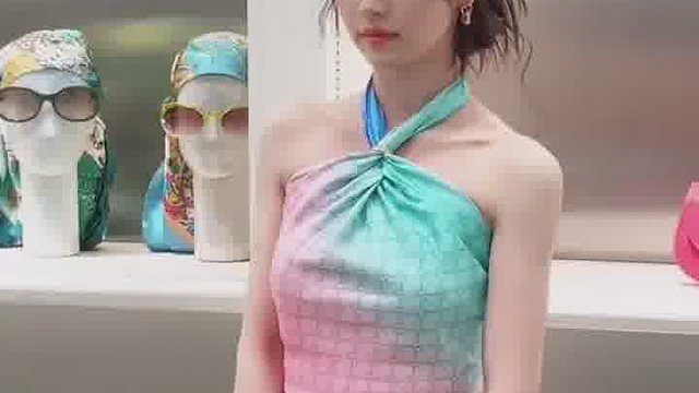 田曦薇丝巾上衣穿搭都美得大大方方