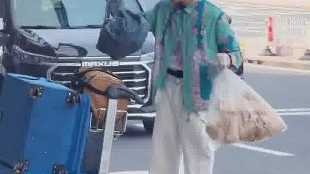 丁禹兮带丝瓜络出国