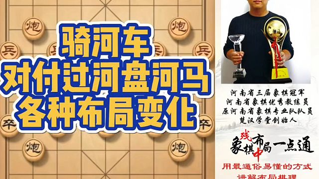 骑河车对付过河车盘河马各种布局变化！如何快速提升？如何学习布局、中局、残局？少走弯路，真心教棋，带你