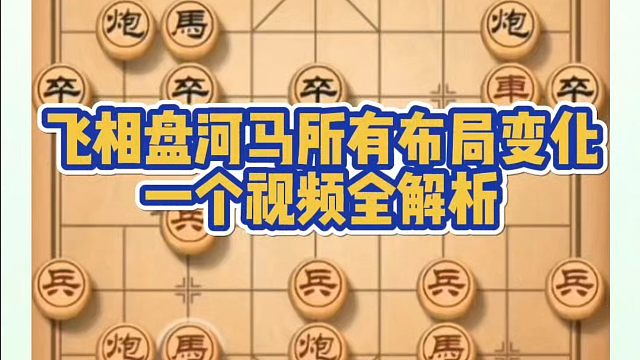 飞相盘河马所有布局变化，一个视频全解析！如何快速提升象棋水平系统学棋？少走弯路，真心教棋，带你上业九