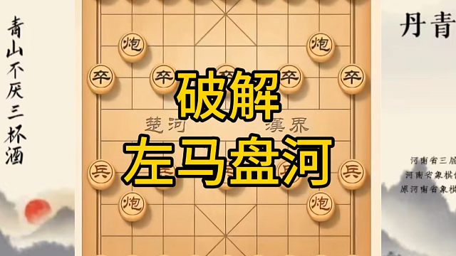 河南省冠军黄丹青讲棋，象棋怎么学，象棋教学，破解左马盘河，讲解棋理，系统学习象棋。