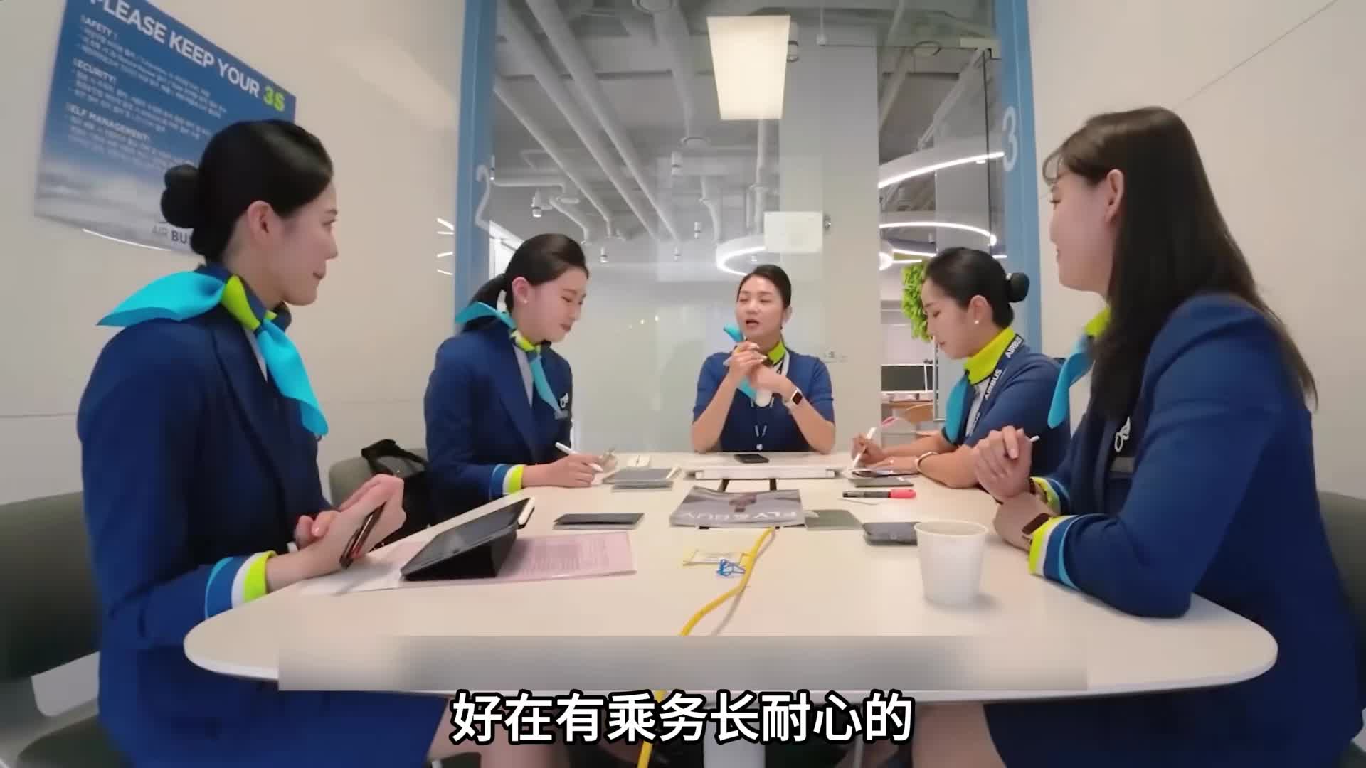 刚毕业就成为空姐的大学生，第一天工作