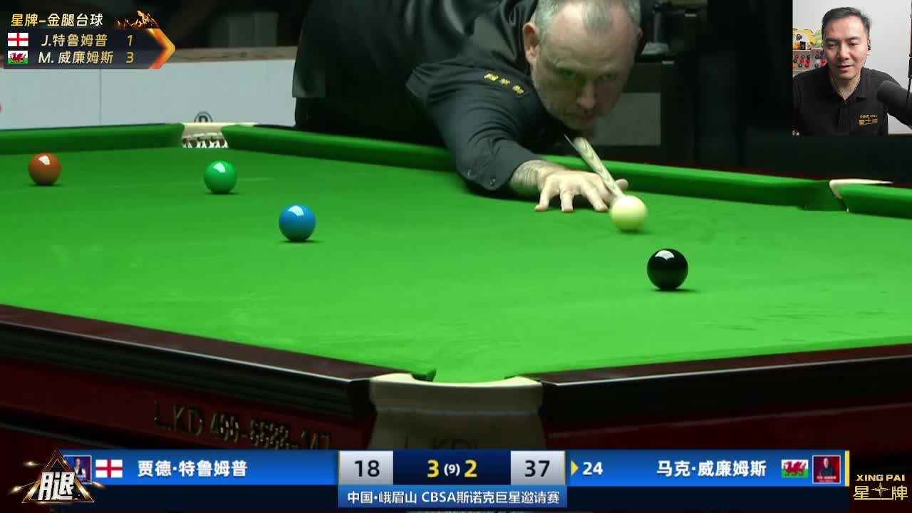 特鲁姆普 vs M威廉姆斯 2025斯诺克巨星邀请赛 金腿解说 下半场