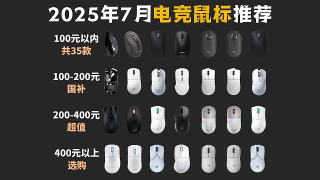 【游戏党闭眼可入游戏鼠标】2025年7月值得推荐的35款电竞鼠标 | 有线/无线游戏鼠标 || 19