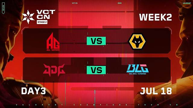 2025VCTCN联赛第二赛段|常规赛W2D3小队语音赛果|AG2-0WOL|JDG1-2BLG​​