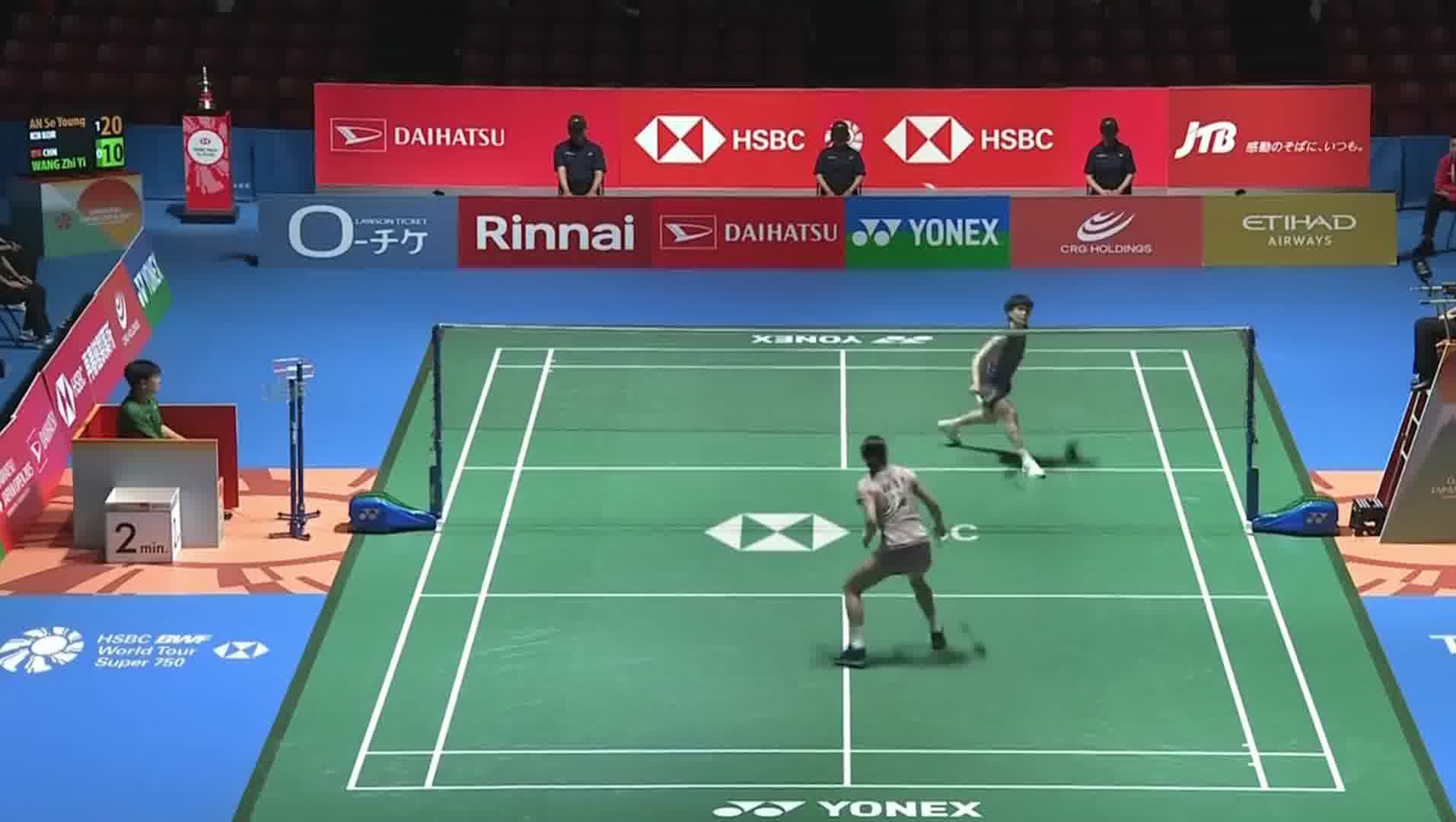 王祉怡0-2不敌世界第一安洗莹，无缘日本公开赛女单冠军