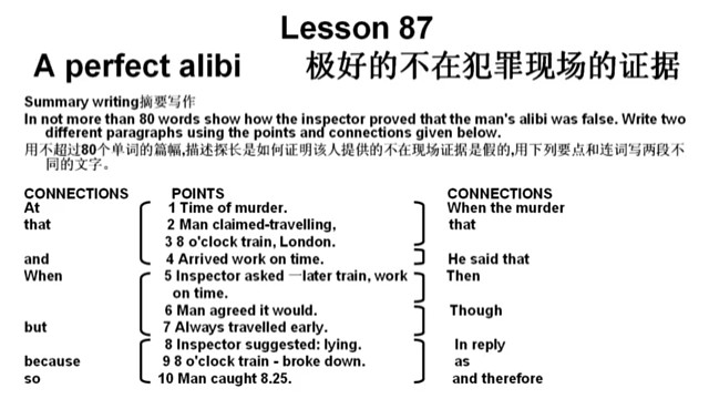新概念英语第二册第87课 摘要写作 不要超过80个单词