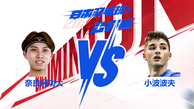 男单 奈良冈功大vs小波波夫 2025日本羽毛球公开赛 清流