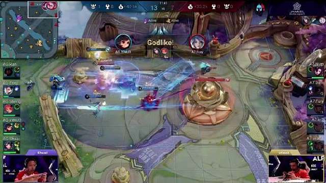 AG对战A7第三小局，AG率先拿下三分来到赛点​​​