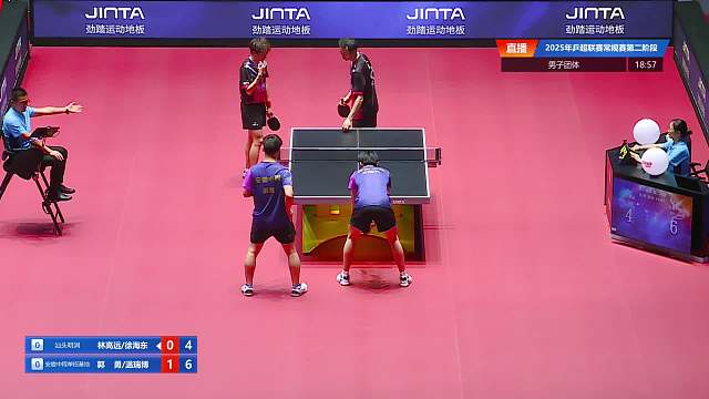林高远/徐海东vs郭勇/温瑞博 2025乒超联赛第二阶段 清流