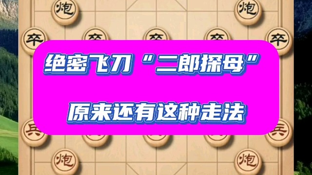 绝密飞刀“二郎探母”，原来还有这种走法