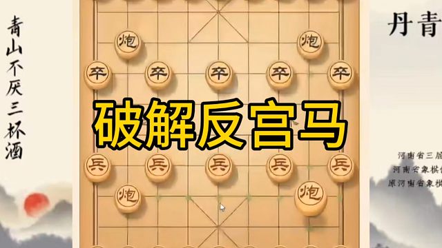 河南省冠军黄丹青讲棋，象棋怎么学，象棋教学，破解反宫马，系统学习象棋。