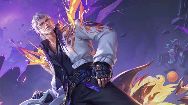 黄忠新皮肤，来了！身穿潮流的机车服装，戴着一副黑色半指手套武器融合了脸谱元素，可以如变脸一般改变颜色