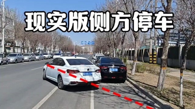 现实版侧方停车，新手一看就会，简单实用