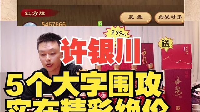 许银川5个大子强攻，真是精彩绝伦啊